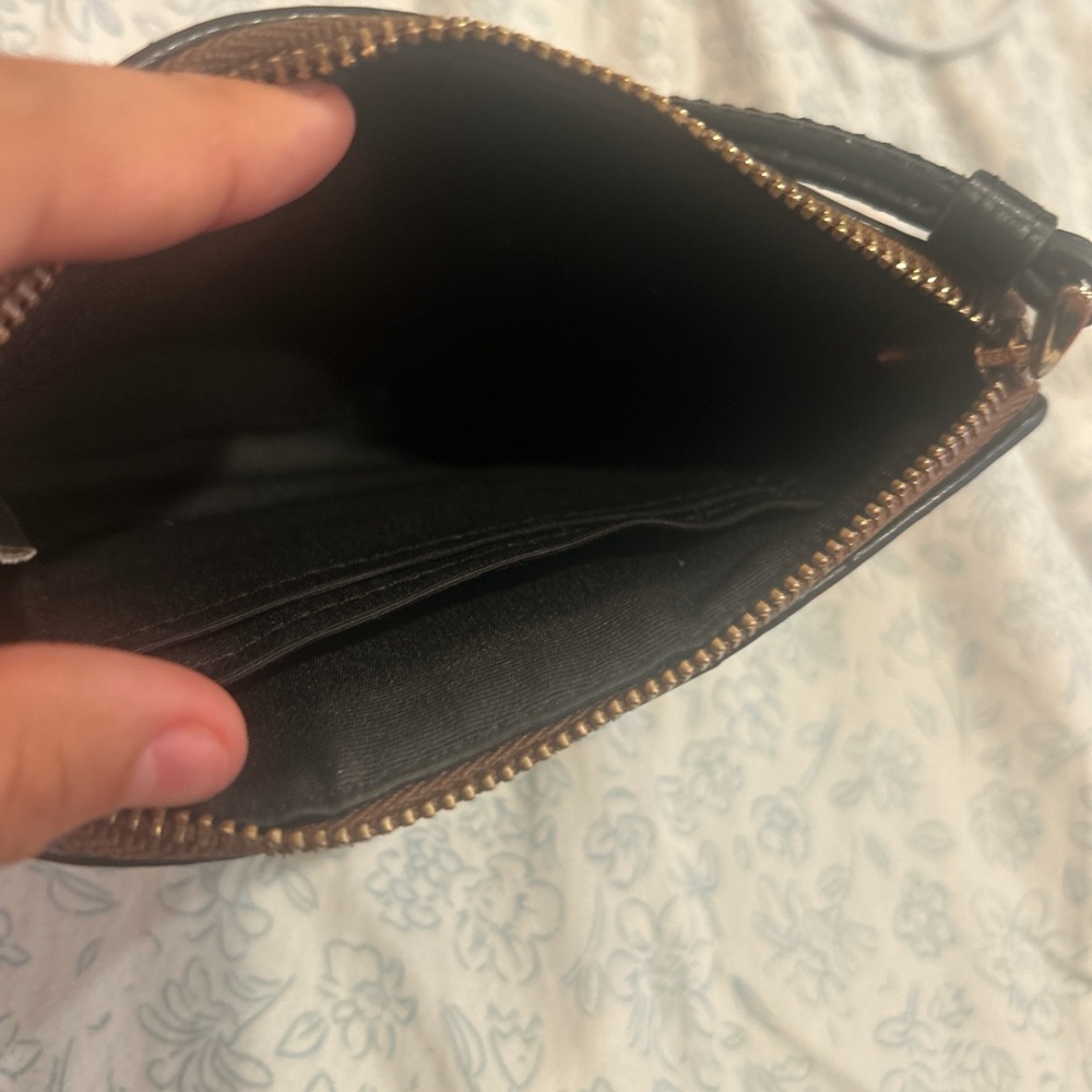 Coach Signature Brown and Black Pouch - Picture 2 of 2
